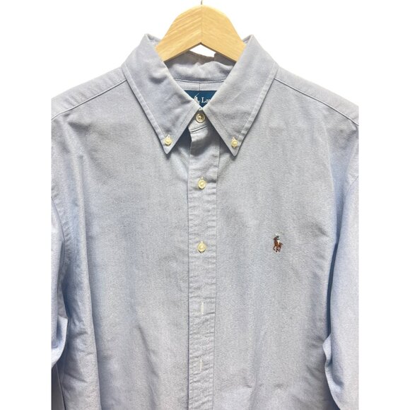 Ralph Lauren Light Blue Cotton Oxford Button Down With Jockey Logo - Picture 5 of 8